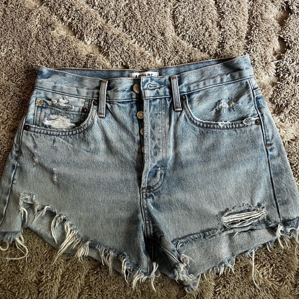 agolde denim shorts